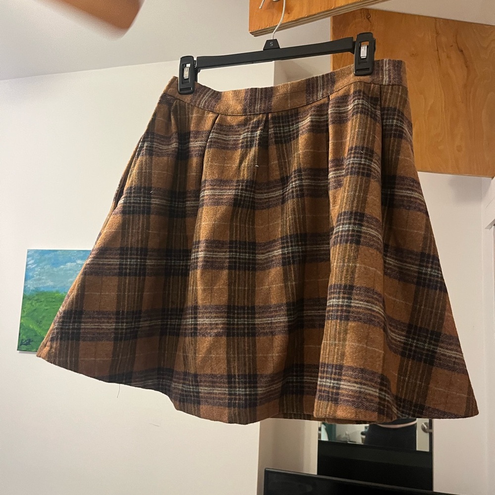 Plaid Brown Skirt
